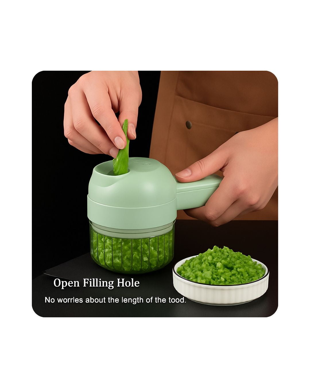 4 in 1 Portable Electric Vegetable Cutter Set