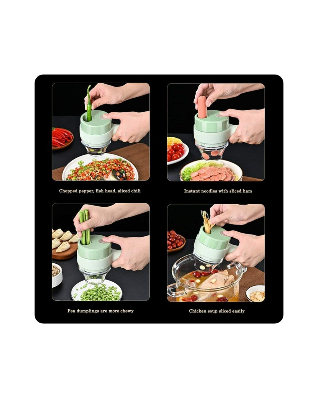 4 in 1 Portable Electric Vegetable Cutter Set
