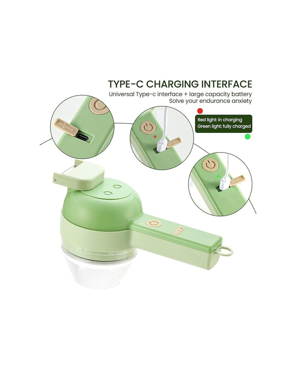 4 in 1 Portable Electric Vegetable Cutter Set