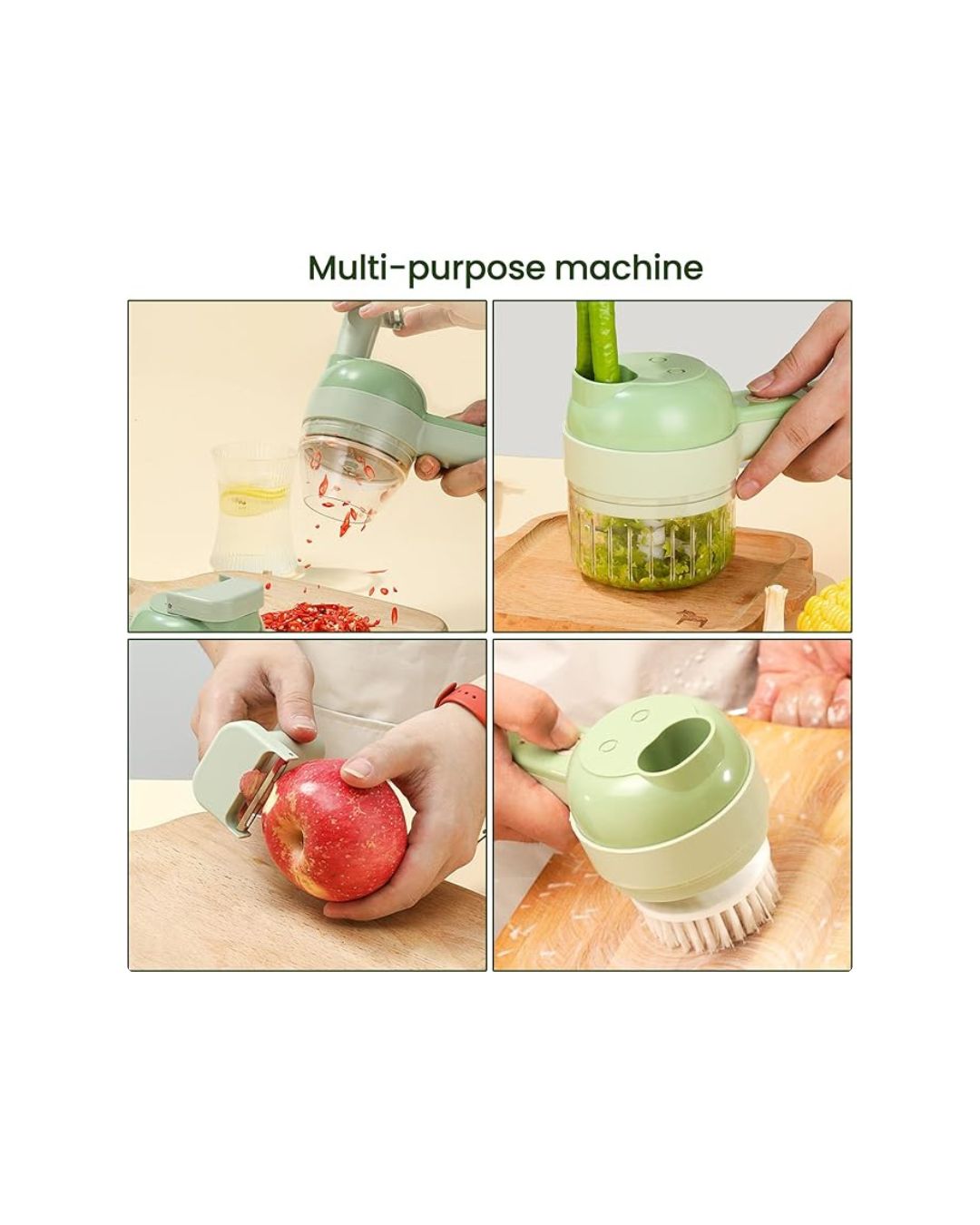 4 in 1 Portable Electric Vegetable Cutter Set
