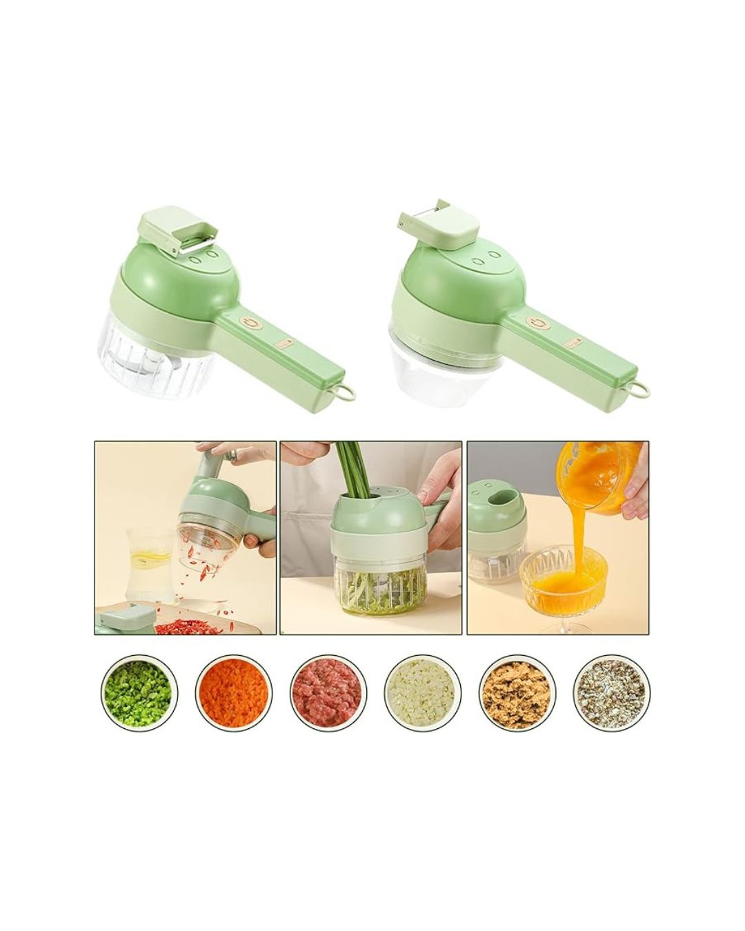 4 in 1 Portable Electric Vegetable Cutter Set