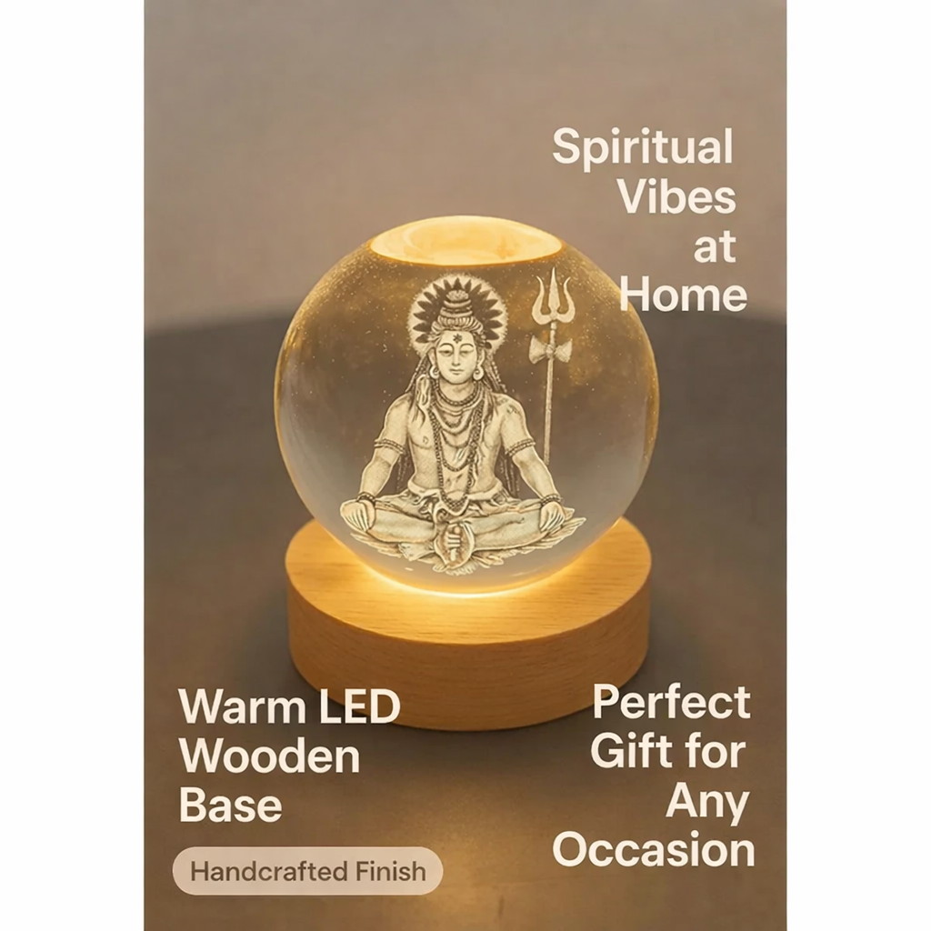 Mahadev Crystal LED Lamp