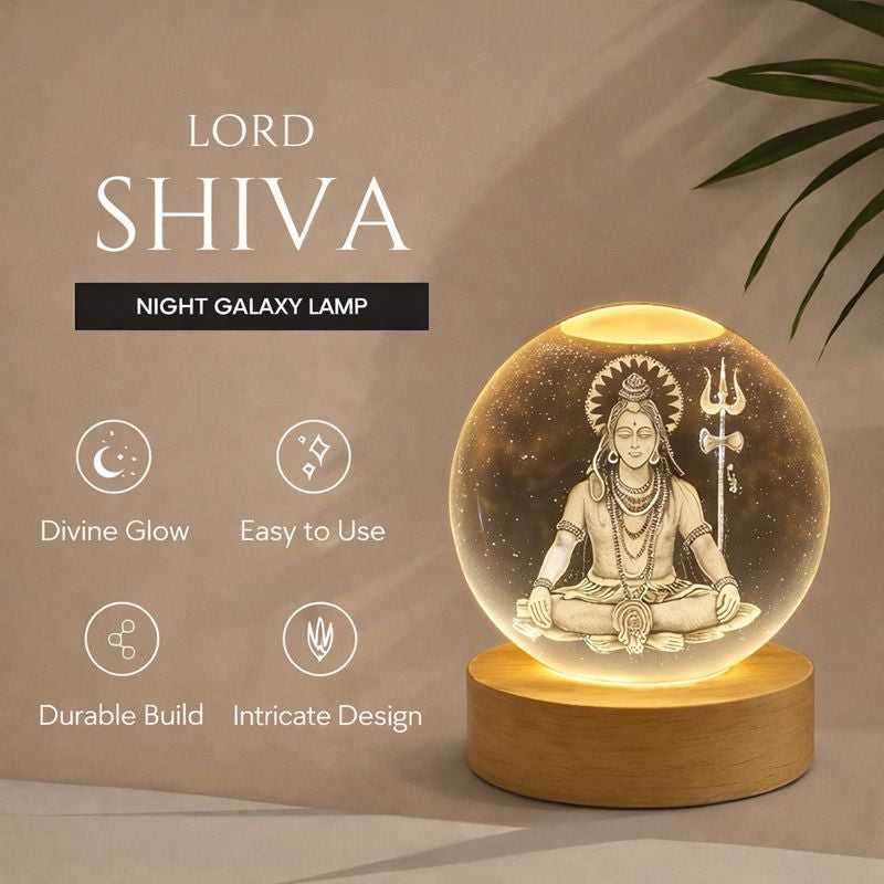 Mahadev Crystal LED Lamp