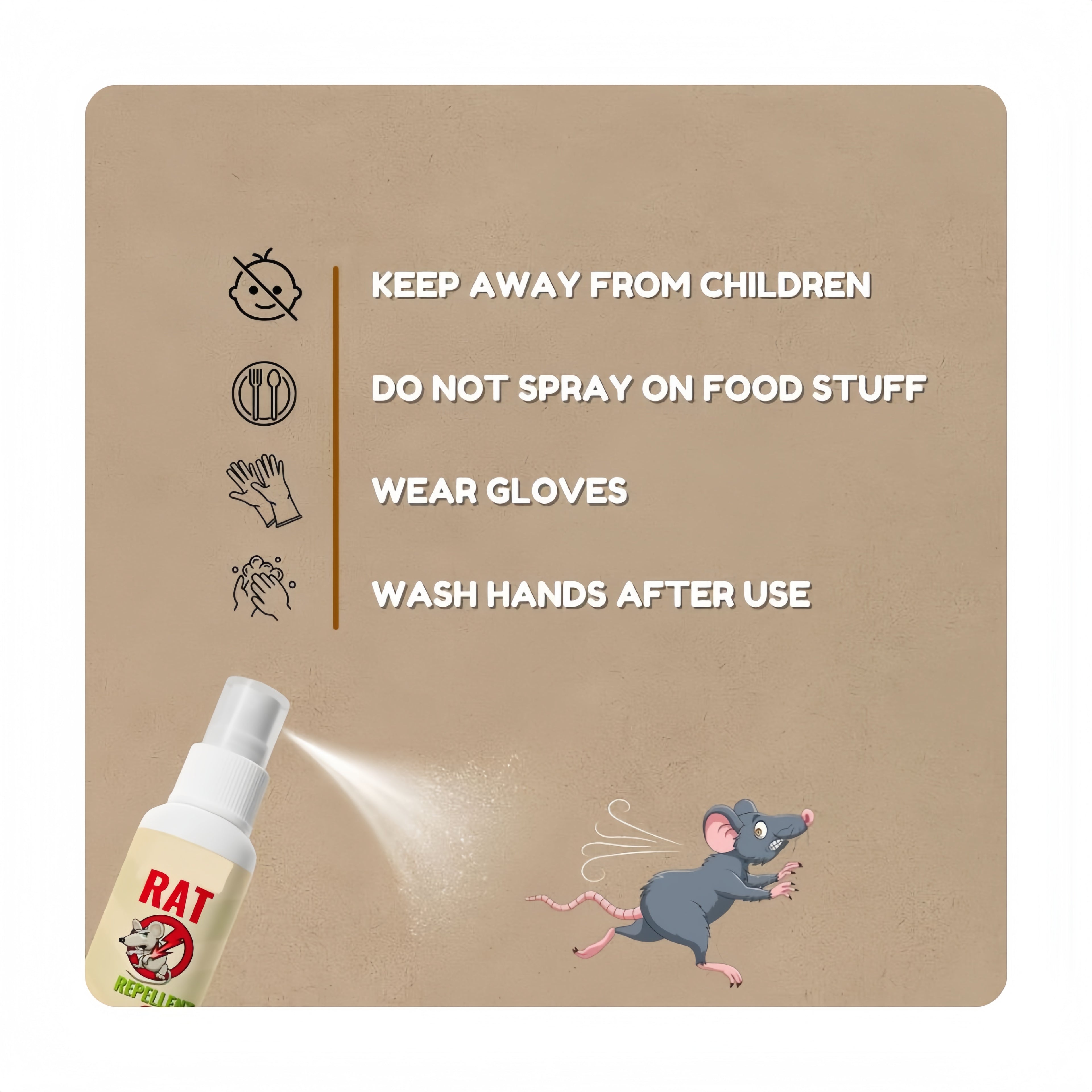 Rat Repellent Spray 50ML (Pack of 3)